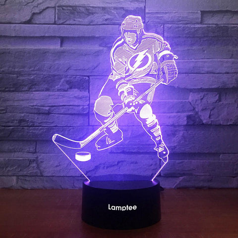 Image of Sport Ice Hockey 3D Illusion Lamp Night Light 3DL1776