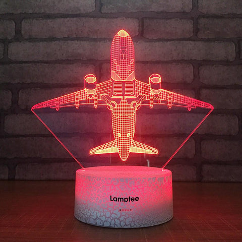 Image of Crack Lighting Base Traffic Plane Setero 3D Illusion Lamp Night Light 3DL1782