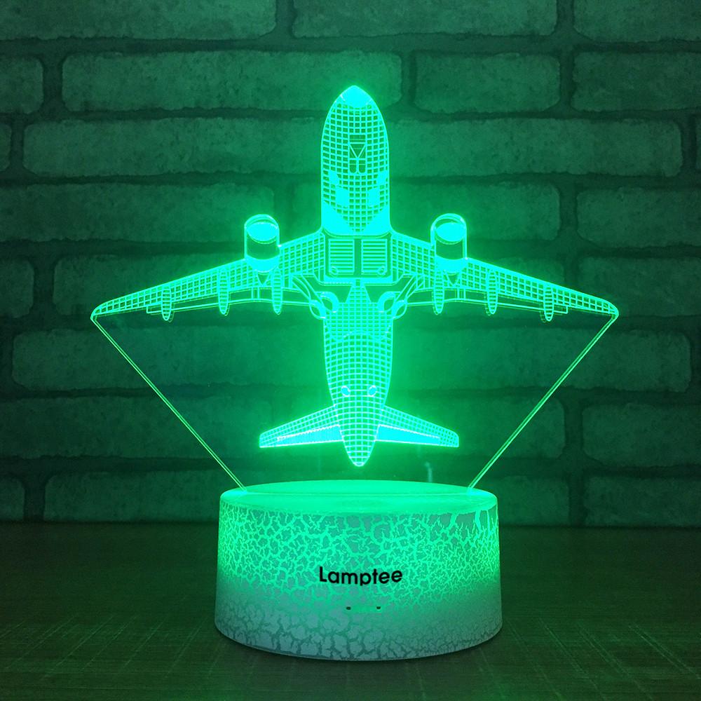 Crack Lighting Base Traffic Plane Setero 3D Illusion Lamp Night Light 3DL1782
