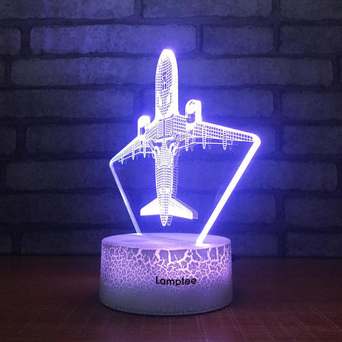 Image of Crack Lighting Base Traffic Plane Setero 3D Illusion Lamp Night Light 3DL1782