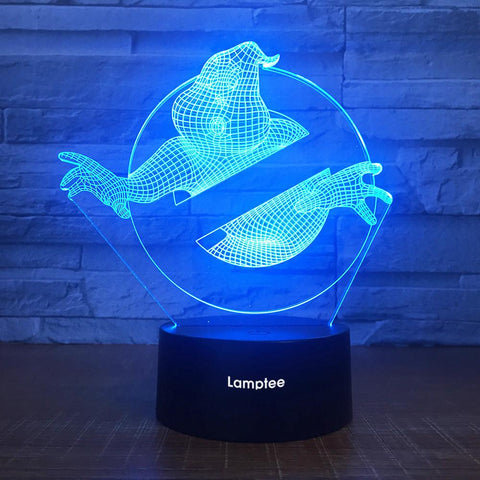Image of Anime Ghostbusters 3D Illusion Lamp Night Light 3DL1790