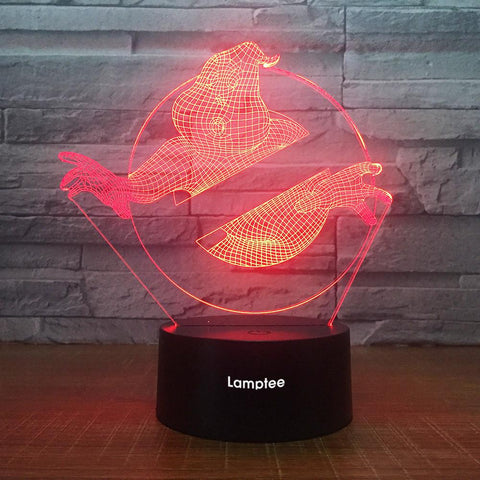 Image of Anime Ghostbusters 3D Illusion Lamp Night Light 3DL1790