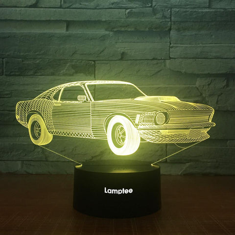 Image of Sport Car Creative 3D Illusion Lamp Night Light 3DL1797