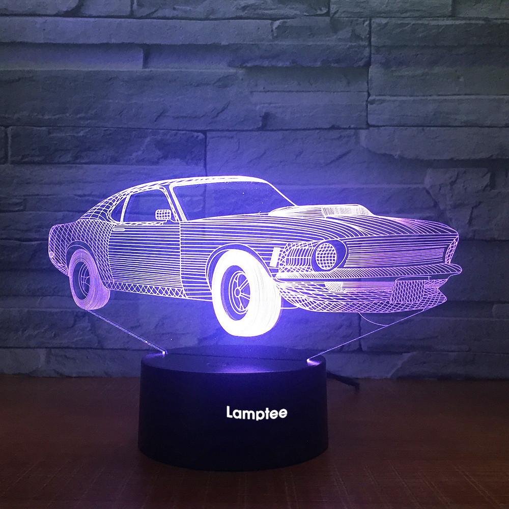 Sport Car Creative 3D Illusion Lamp Night Light 3DL1797