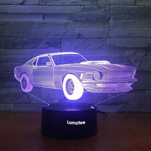 Image of Sport Car Creative 3D Illusion Lamp Night Light 3DL1797