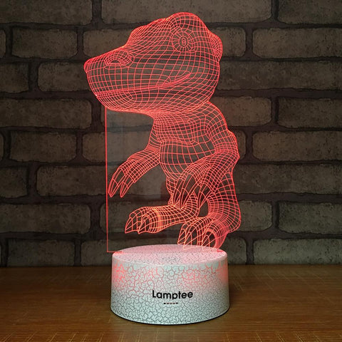 Image of Crack Lighting Base Cartoon Model Dinosaur 3D Illusion Night Light Lamp 3DL180