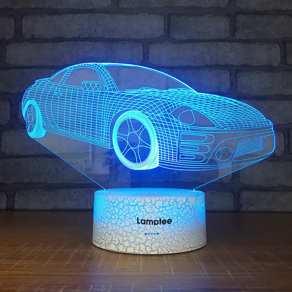 Crack Lighting Base Traffic Car Creative 3D Illusion Lamp Night Light 3DL1802