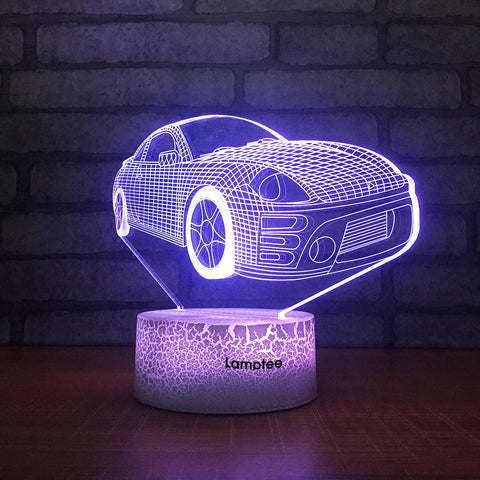 Image of Crack Lighting Base Traffic Car Creative 3D Illusion Lamp Night Light 3DL1802