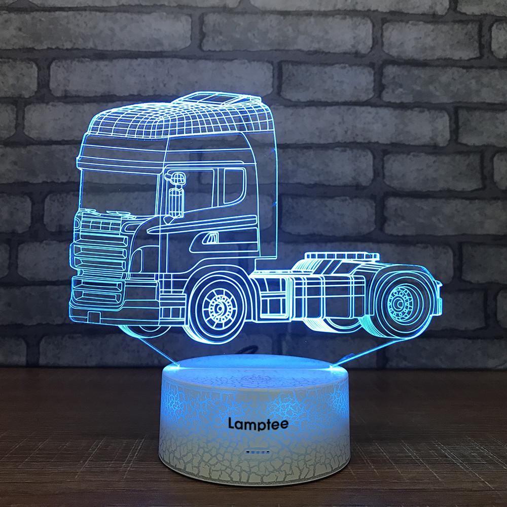 Crack Lighting Base Traffic Car Creative 3D Illusion Lamp Night Light 3DL1804