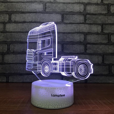 Image of Crack Lighting Base Traffic Car Creative 3D Illusion Lamp Night Light 3DL1804