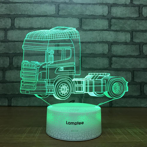 Image of Crack Lighting Base Traffic Car Creative 3D Illusion Lamp Night Light 3DL1804