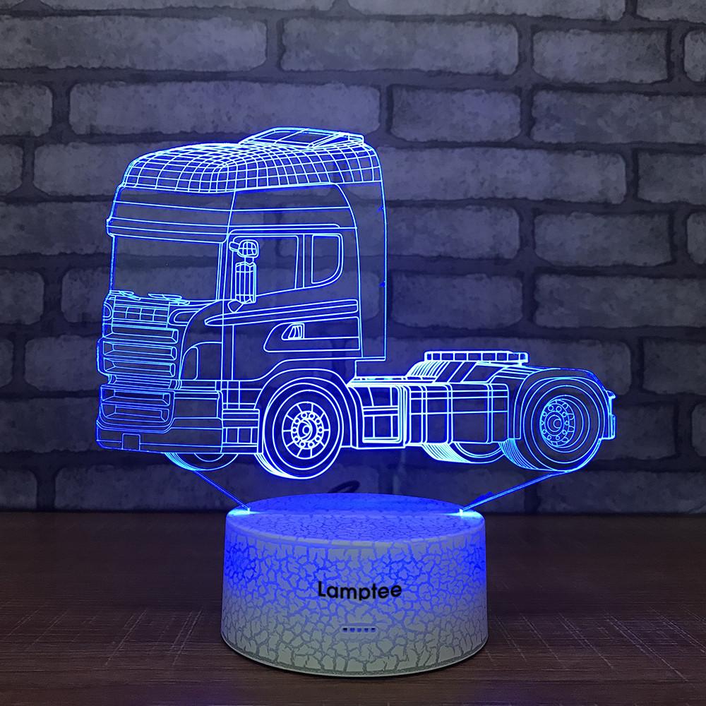 Crack Lighting Base Traffic Car Creative 3D Illusion Lamp Night Light 3DL1804