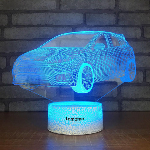 Image of Crack Lighting Base Traffic Car Decor 3D Illusion Lamp Night Light 3DL1807