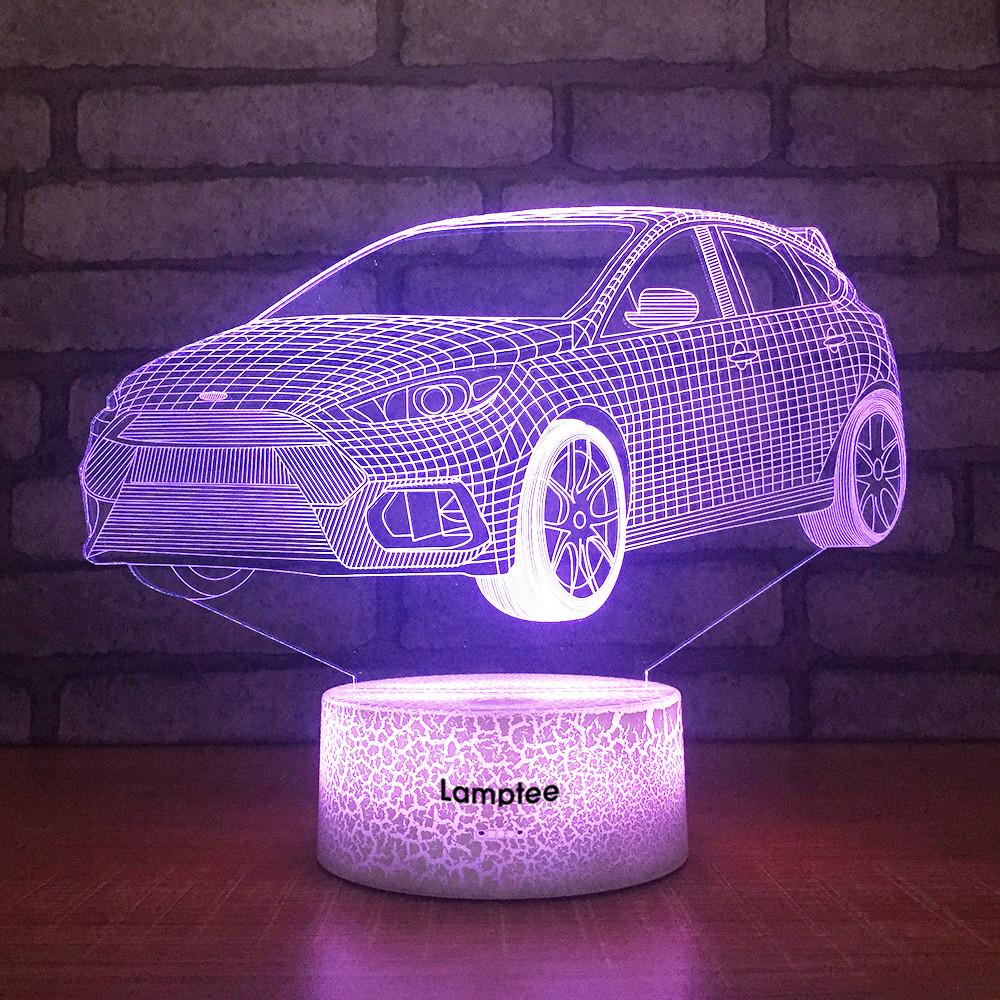 Crack Lighting Base Traffic Car Decor 3D Illusion Lamp Night Light 3DL1807