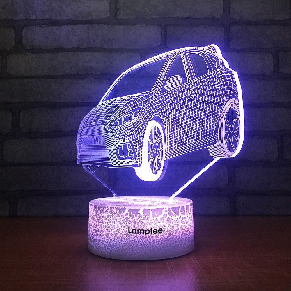 Crack Lighting Base Traffic Car Decor 3D Illusion Lamp Night Light 3DL1807
