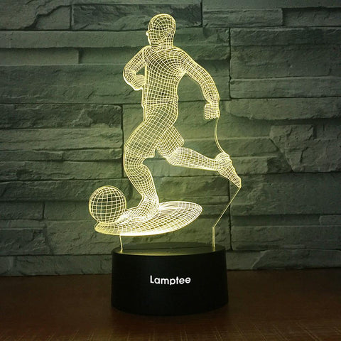 Image of Sport Football Player 3D Illusion Lamp Night Light 3DL1822
