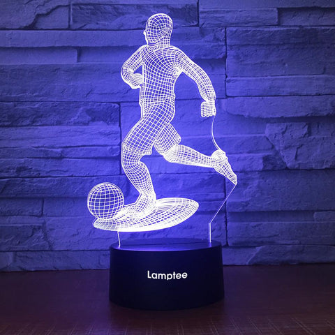 Image of Sport Football Player 3D Illusion Lamp Night Light 3DL1822