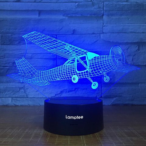 Image of Traffic Old Style Plane 3D Illusion Lamp Night Light 3DL1836