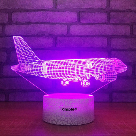 Image of Crack Lighting Base Traffic Air Plane 3D Illusion Lamp Night Light 3DL1854