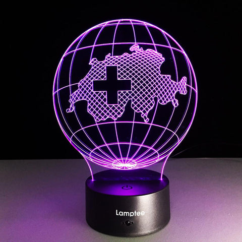 Image of Other Earth Globe 3D Illusion Lamp Night Light 3DL186