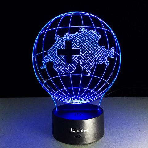 Image of Other Earth Globe 3D Illusion Lamp Night Light 3DL186