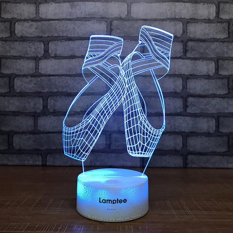 Image of Crack Lighting Base Art Dance Shoes 3D Illusion Lamp Night Light 3DL1872