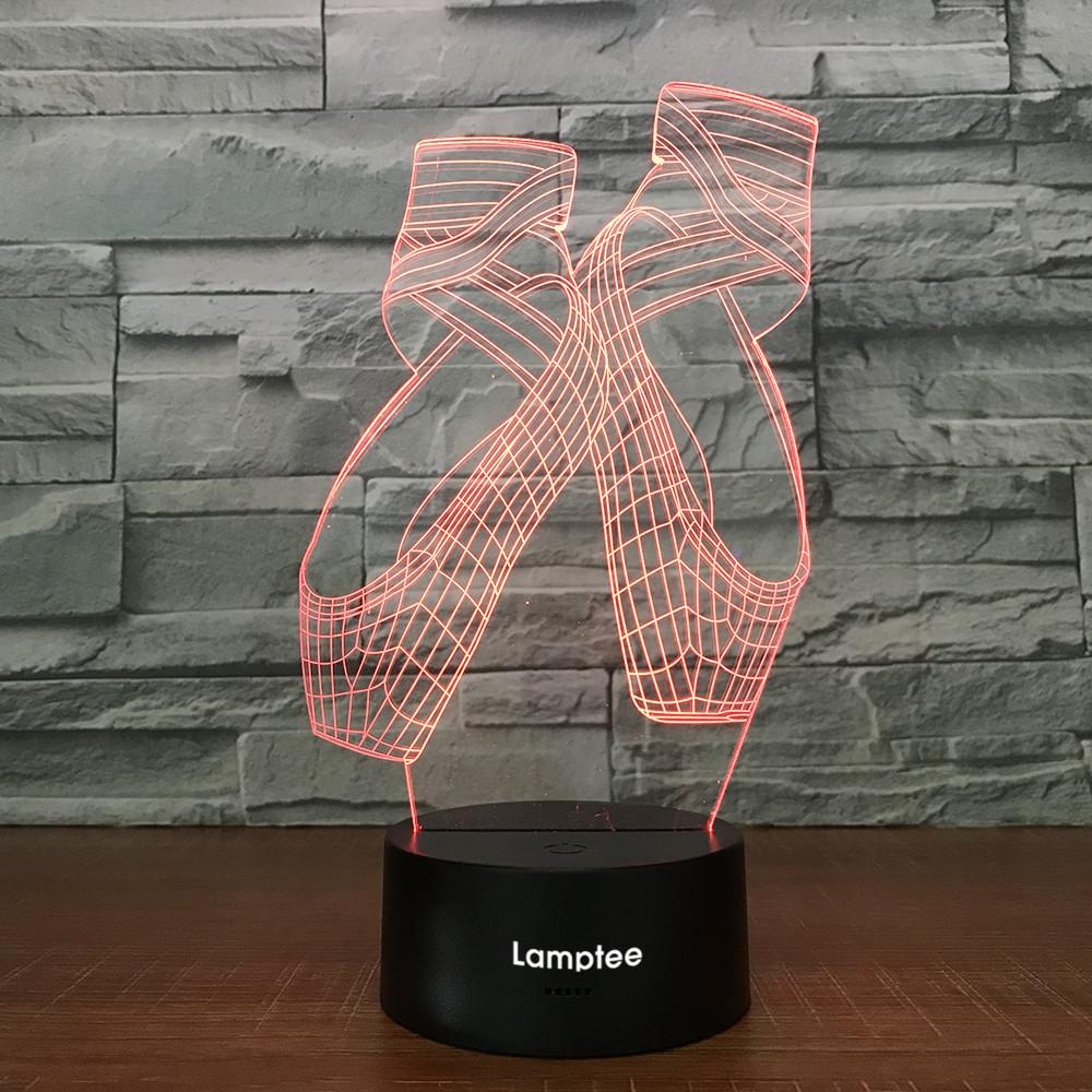 Art Dance Shoes 3D Illusion Lamp Night Light 3DL1872