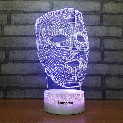 Image of Crack Lighting Base Art Mask Stereo 3D Illusion Lamp Night Light 3DL1874