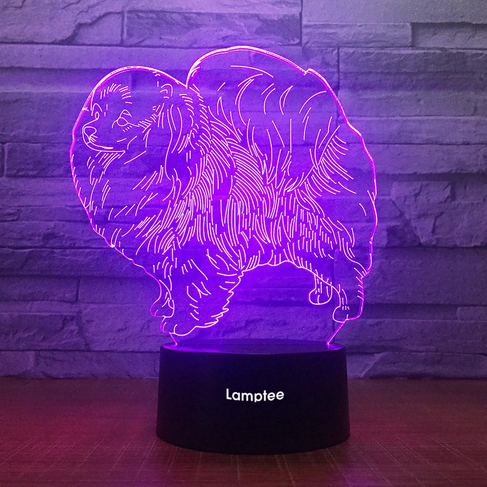Animal Dog 3D Illusion Lamp Night Light 3DL1898