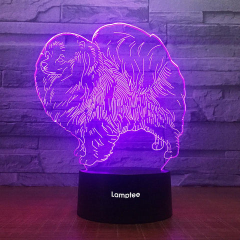 Image of Animal Dog 3D Illusion Lamp Night Light 3DL1898