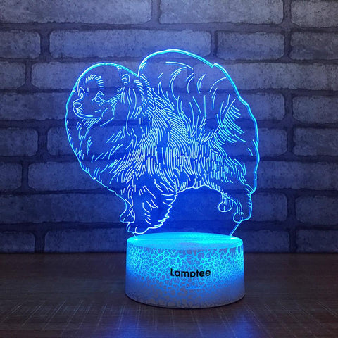 Image of Crack Lighting Base Animal Dog 3D Illusion Lamp Night Light 3DL1898