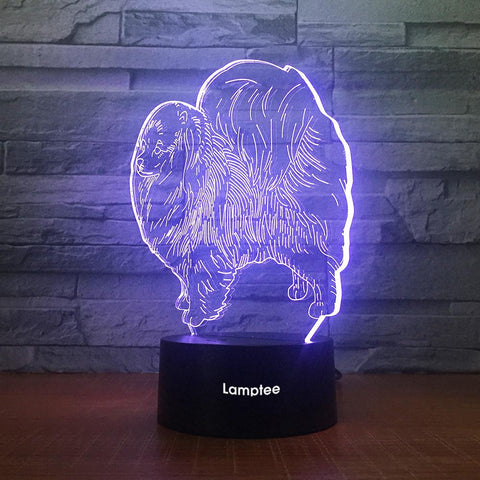 Image of Animal Dog 3D Illusion Lamp Night Light 3DL1898