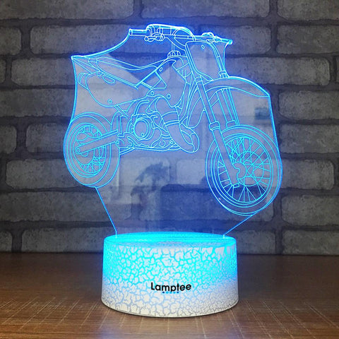 Image of Crack Lighting Base Sport Motorbike 3D Illusion Lamp Night Light 3DL1903