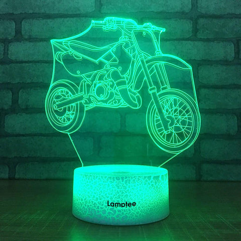 Image of Crack Lighting Base Sport Motorbike 3D Illusion Lamp Night Light 3DL1903