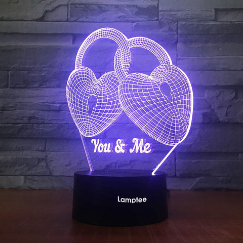 Image of Festival Concentric Lock 3D Illusion Lamp Night Light 3DL1904