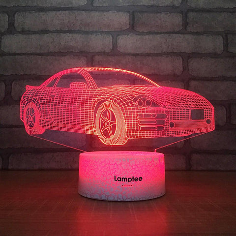 Image of Crack Lighting Base Sport Car Stereo 3D Illusion Lamp Night Light 3DL1907