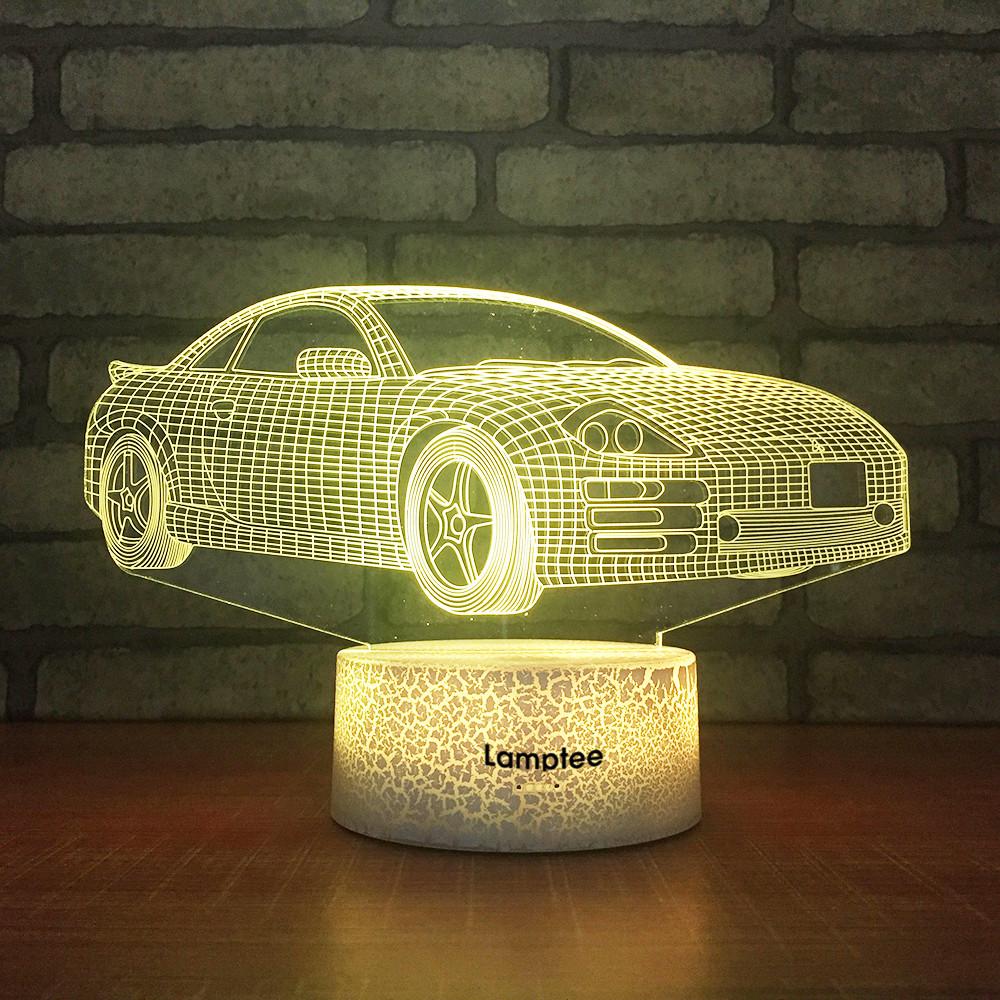 Crack Lighting Base Sport Car Stereo 3D Illusion Lamp Night Light 3DL1907