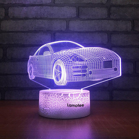 Image of Crack Lighting Base Sport Car Stereo 3D Illusion Lamp Night Light 3DL1907
