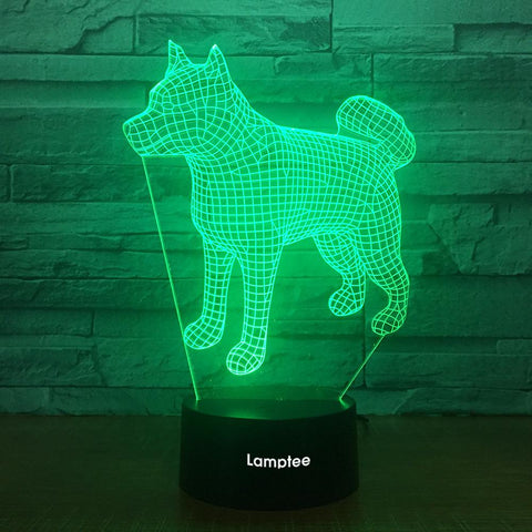 Image of Animal Dog 3D Illusion Lamp Night Light 3DL1910