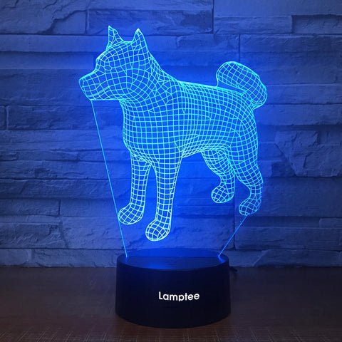 Image of Animal Dog 3D Illusion Lamp Night Light 3DL1910