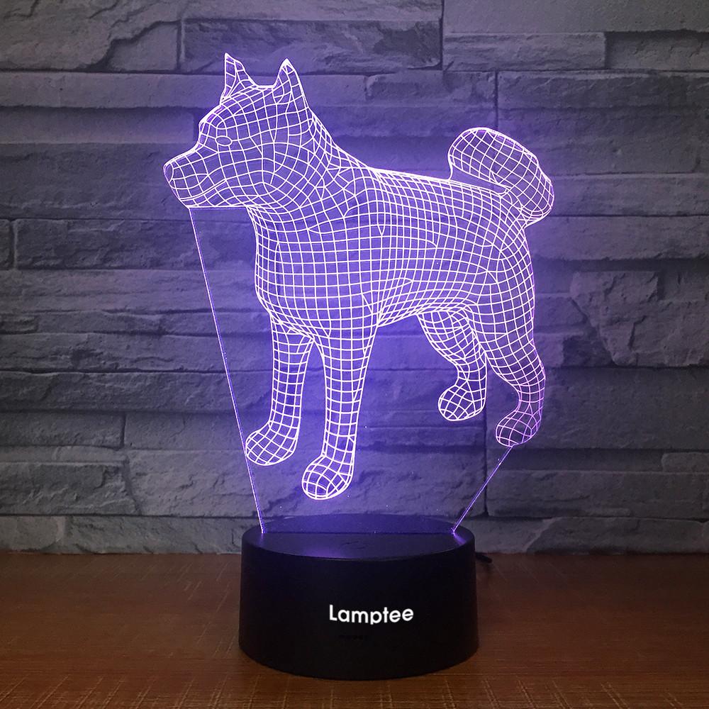 Animal Dog 3D Illusion Lamp Night Light 3DL1910