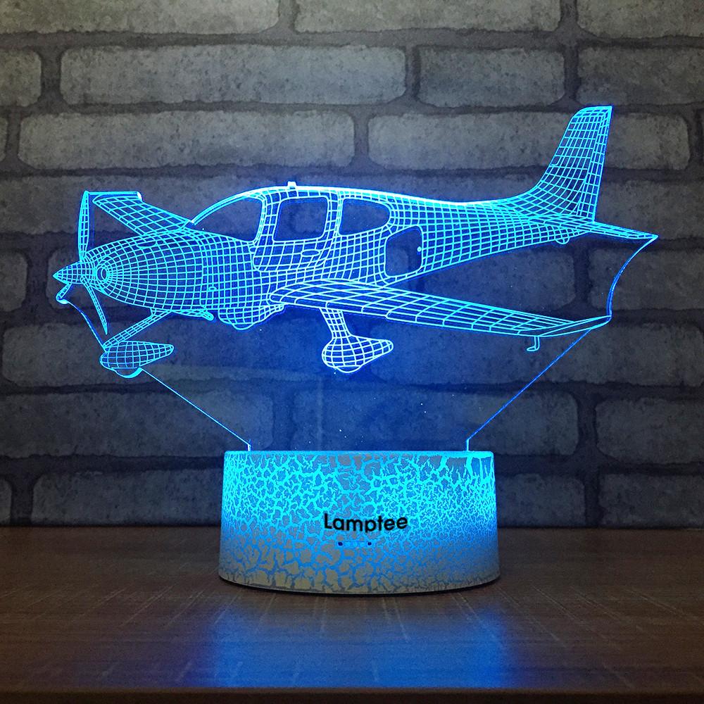 Crack Lighting Base Traffic Plane Decor 3D Illusion Lamp Night Light 3DL1921