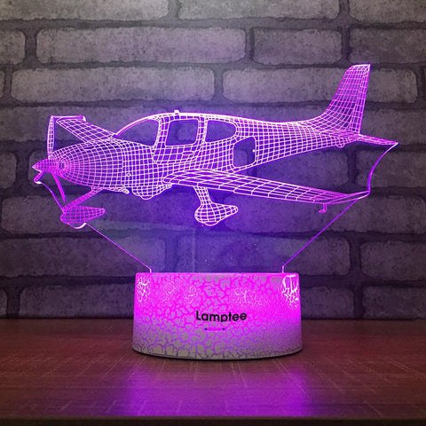 Image of Crack Lighting Base Traffic Plane Decor 3D Illusion Lamp Night Light 3DL1921