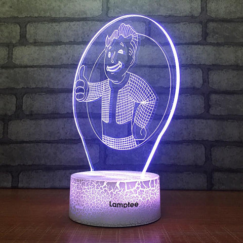 Image of Crack Lighting Base Other Cartoon Charater 3D Illusion Lamp Night Light 3DL1937