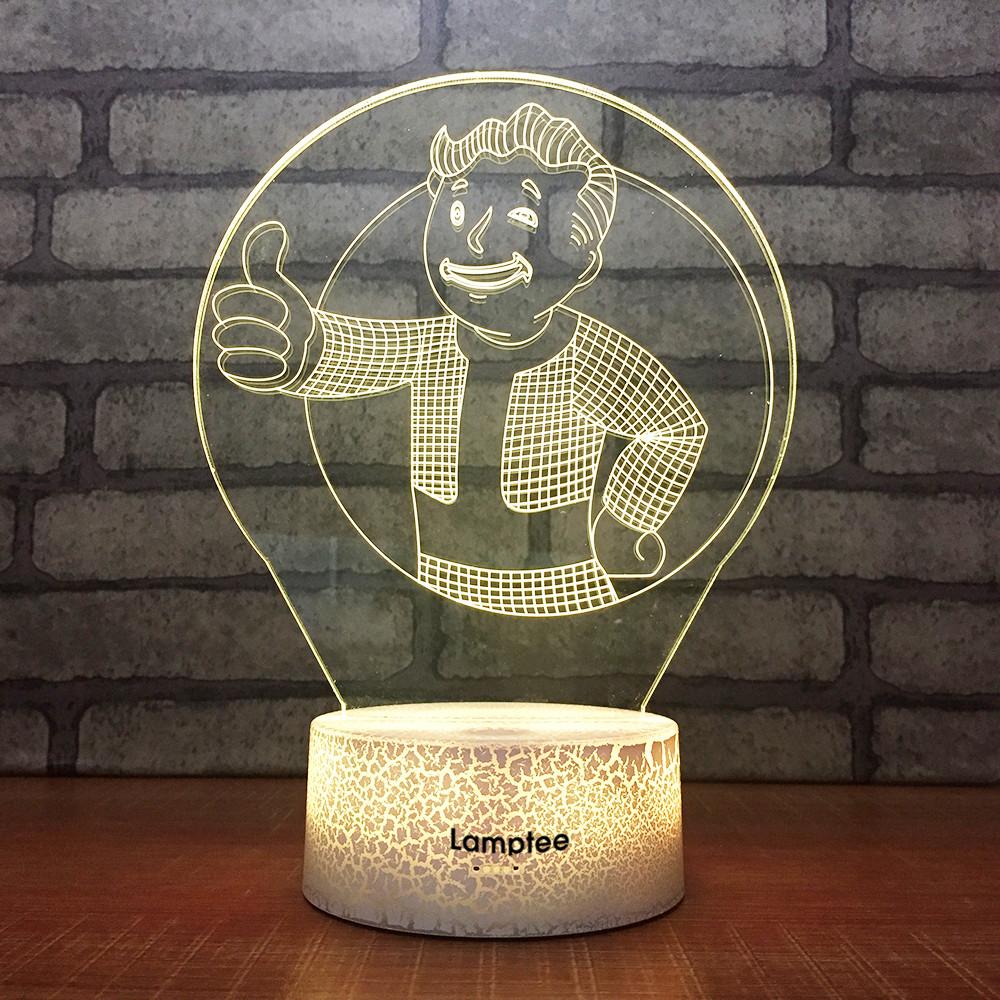 Crack Lighting Base Other Cartoon Charater 3D Illusion Lamp Night Light 3DL1937