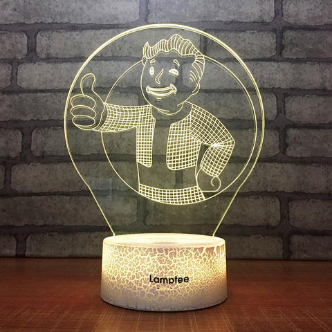 Image of Crack Lighting Base Other Cartoon Charater 3D Illusion Lamp Night Light 3DL1937