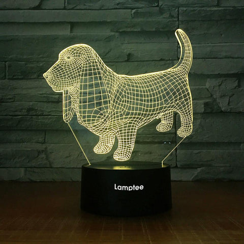 Image of Animal Cute Dog 3D Illusion Lamp Night Light 3DL1949
