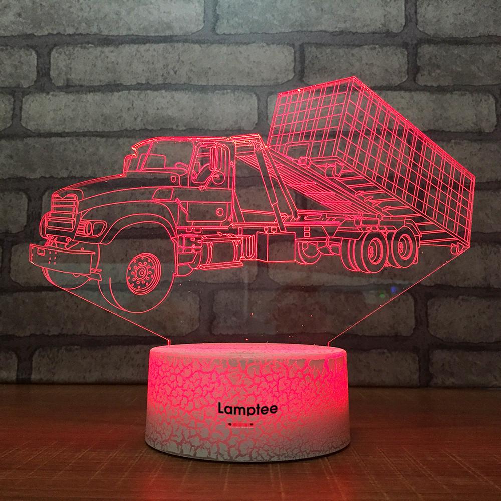 Crack Lighting Base Traffic Heavy Truck 3D Illusion Lamp Night Light 3DL1965