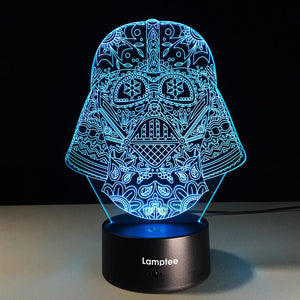 Art Scary Skull 3D Illusion Lamp Night Light 3DL200