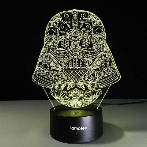 Image of Art Scary Skull 3D Illusion Lamp Night Light 3DL200